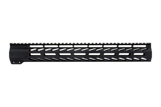 Ghost Firearms free float logoless AR 15 M-LOK rail features a tough black anodized finish and full length 15" top rail.